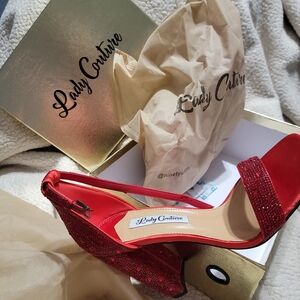 Lady Couture Red Sparkling Heels